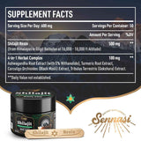 Tabla nutricional del suplemento Sennasi Resina de Shilajit 600 mg 30 g