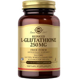 Frasco de suplemento Solgar L-Glutatión Reducido 250 mg 60 cápsulas