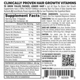 Tabla nutricional de Tru Bloom para crecimiento del cabello de St. Tropica - Cápsulas Vegetarianas
