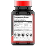 Tabla nutricional del suplemento TNVitamins Citrato de Magnesio 120 Cápsulas