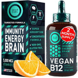 Frasco de suplemento Wild Fuel Vitamina B12 Metilcobalamina Sabor Cítrico 5000 mcg 60 ml