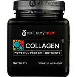 Frasco de suplemento Youtheory Colágeno Hidrolizado para Hombres 160 tabletas
