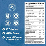Tabla nutricional del suplemento 1 Above Jet Lag Relief 10 tabletas efervescentes
