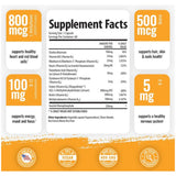 1 Body Complejo de vitamina B  - 60 Cápsulas Veganas - Tabla Nutricional - Puro Estado Físico
