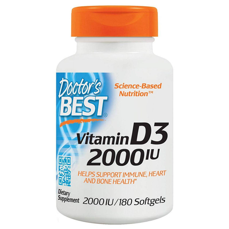 Doctor’s Best Vitamin D3 - 2000 IU - 180 Cápsulas Blandas - Puro Estado Fisico