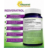 aSquared Nutrition Resveratrol Maximum Strength - 180 Cápsulas - Puro Estado Fisico