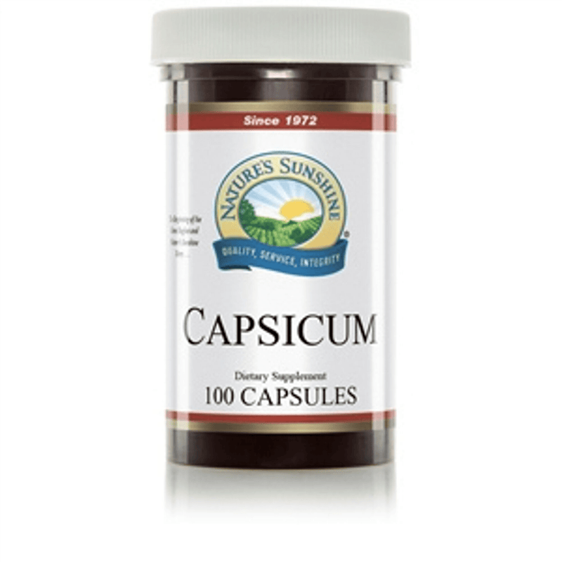 Nature's Sunshine Capsicum - 100 Cápsulas - Puro Estado Fisico