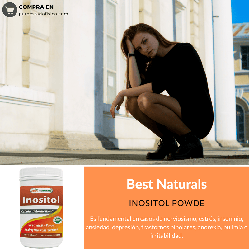 Best Naturals Inositol Powder - 1 lb - Desintoxicacion Soporte Celular - Puro Estado Fisico
