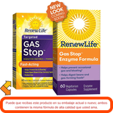 Renew Life Gas Stop Enzyme Formula - 60 Cápsulas Veganas - Puro Estado Fisico