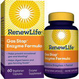 Renew Life Gas Stop Enzyme Formula - 60 Cápsulas Veganas - Puro Estado Fisico