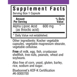 Bluebonnet Alpha Lipoic Acid 600 mg - Vegetable Capsules - Puro Estado Fisico