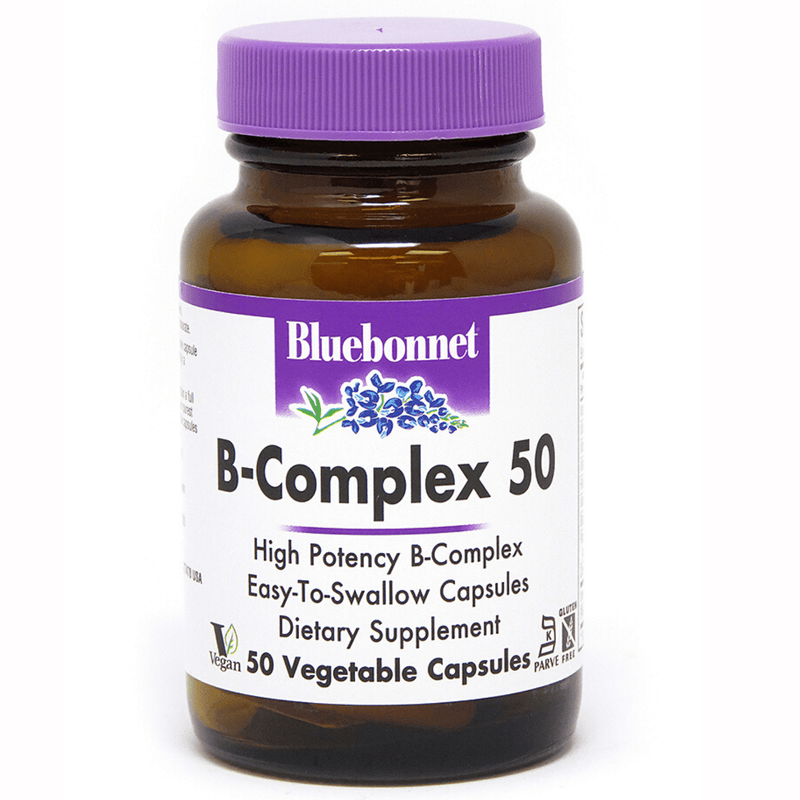 Bluebonnet B-Complex 50 - Vegetable Capsules - Puro Estado Fisico