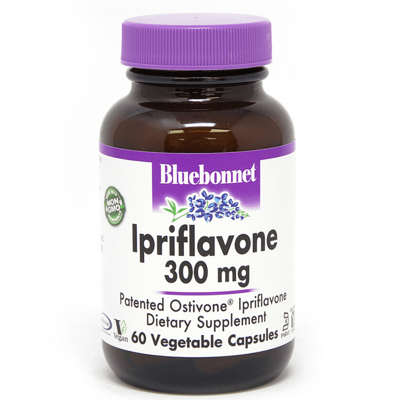 Bluebonnet Ipriflavone - 300 mg - 60 Cápsulas De Origen Vegetal - Puro Estado Fisico