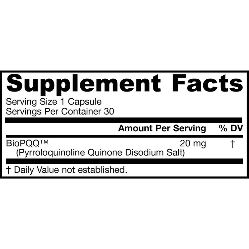 Jarrow Formulas Pyrroloquinoline Quinone PQQ - Cápsulas - Puro Estado Fisico