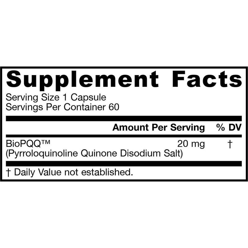 Jarrow Formulas Pyrroloquinoline Quinone PQQ - Cápsulas - Puro Estado Fisico