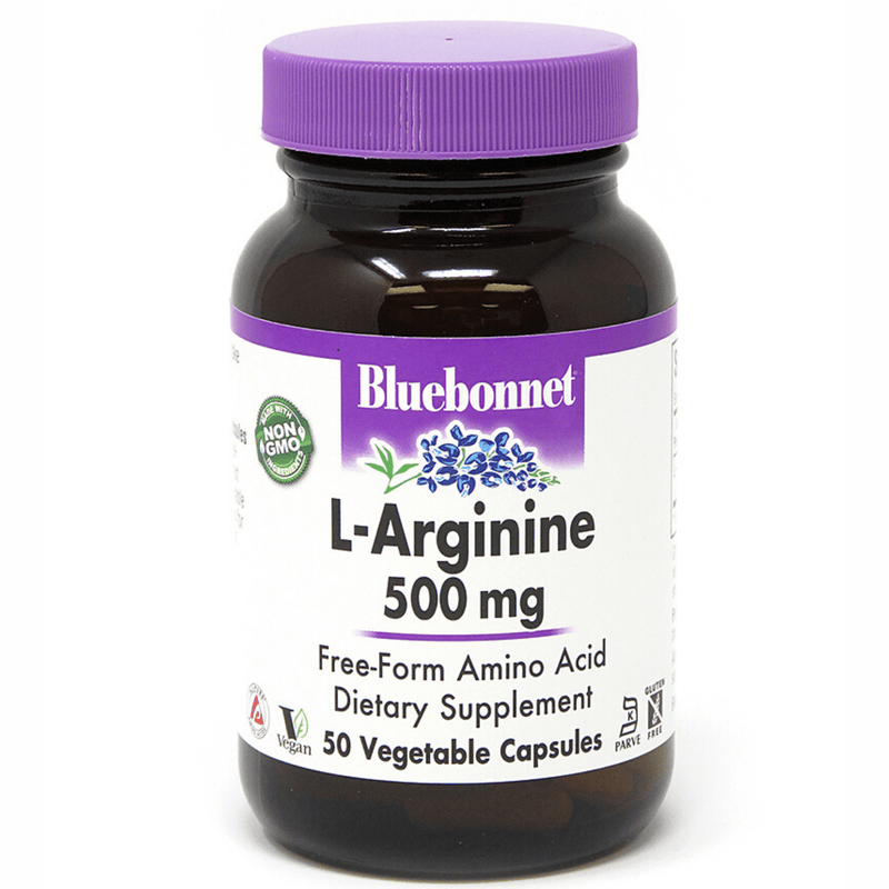 Bluebonnet L-Arginina - 500 mg - Puro Estado Fisico