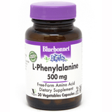 Bluebonnet L-Phenylalanine - 500 mg - 30 Cápsulas De Origen Vegetal - Puro Estado Fisico