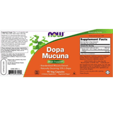 NOW Foods Dopa Mucuna Brain Support - 90 Cápsulas Vegetales - Puro Estado Fisico