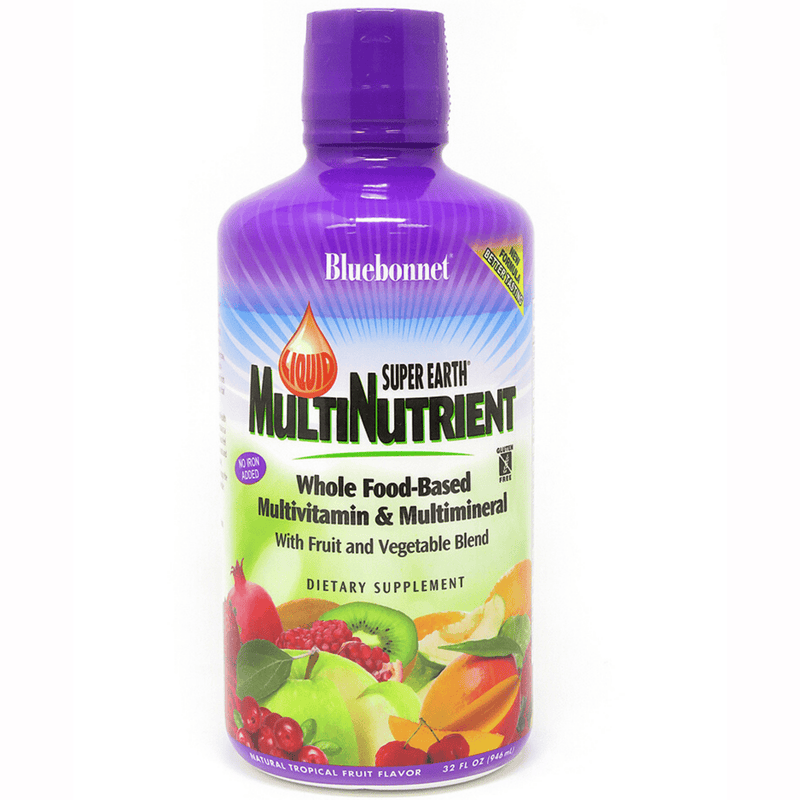Bluebonnet Liquid Super Earth Multinutrient Formula - Fruta Tropical - 946 ml - Puro Estado Fisico