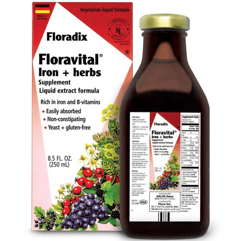 Salus Floradix Floravital Iron & Herbs - 250 ml - Puro Estado Fisico