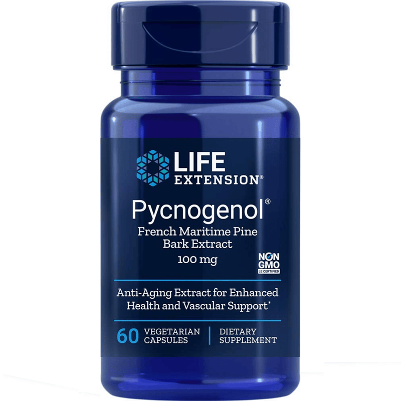 Life Extension Pycnogenol 100 mg - 60 Cápsulas Vegetarianas - Puro Estado Fisico