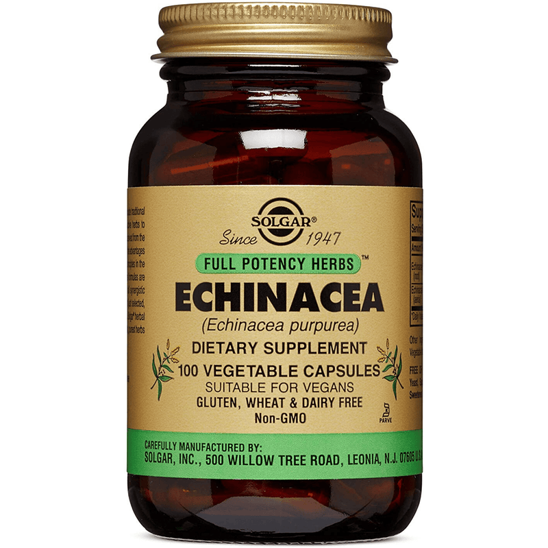 Solgar Echinacea - 100 Capsulas De Origen Vegetal - Puro Estado Fisico