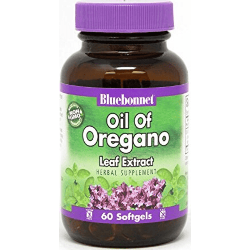 Bluebonnet Oil of Oregano Leaf Extract - 60 Capsulas Blandas - Puro Estado Fisico