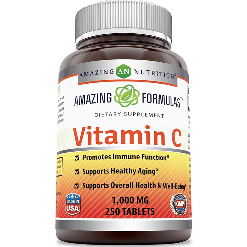 Amazing Nutrition Vitamin C - 250 Tabletas - Puro Estado Fisico