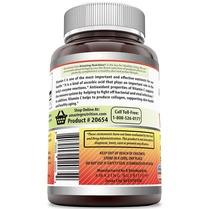 Amazing Nutrition Vitamin C - 250 Tabletas - Puro Estado Fisico