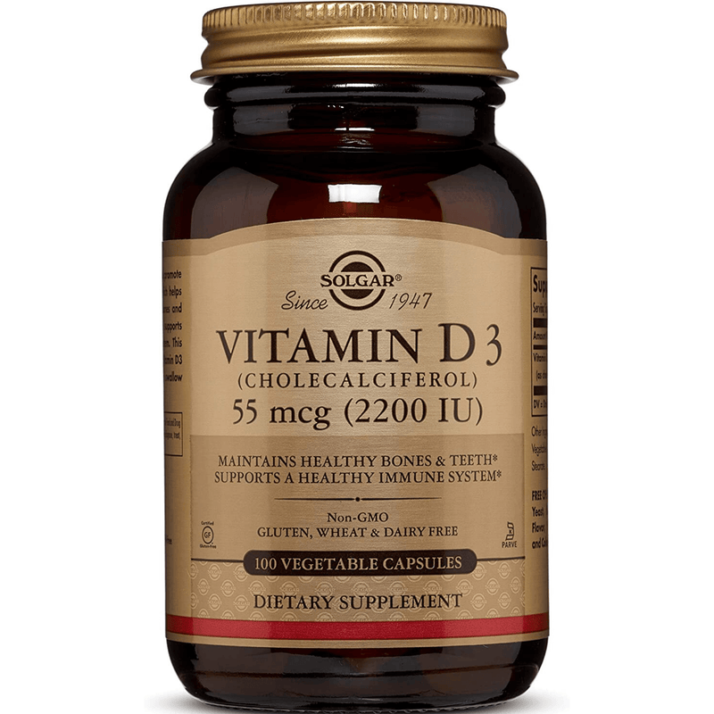 Solgar Vitamin D3 (Cholecalciferol) 2200 IU - Puro Estado Fisico