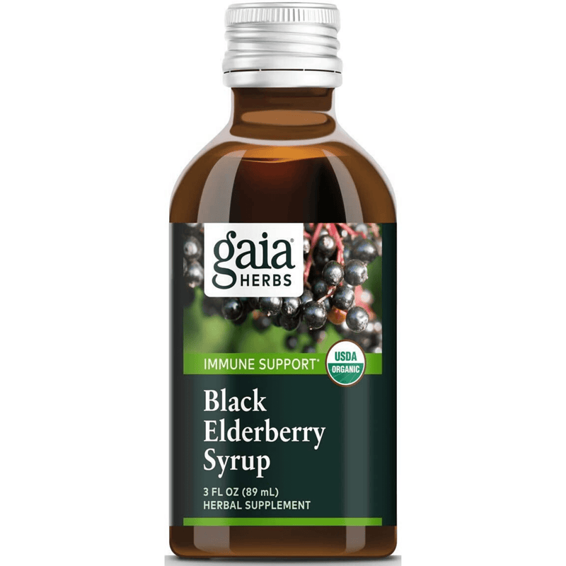 Gaia Herbs Black Elderberry Syrup - 89 ml - Puro Estado Fisico