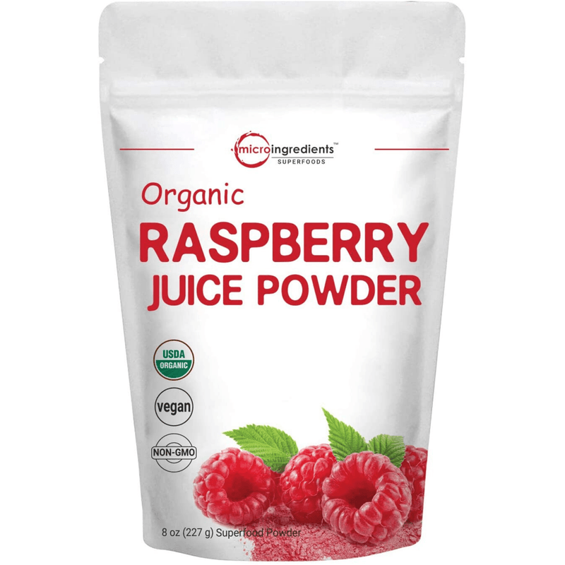 Micro Ingredients Raspberry Juice Powder - 227 g - Puro Estado Fisico