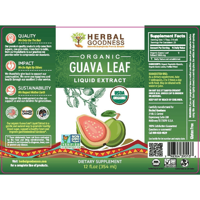 Herbal Goodness Guava Leaf Liquid Extract - 354 ml - Puro Estado Fisico