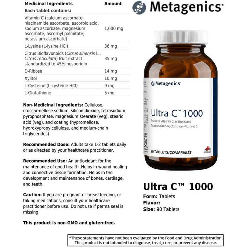 Metagenics Ultra C 1000 - 90 Tabletas - Puro Estado Fisico