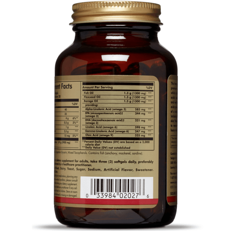Solgar EFA 1300 mg Omega 3-6-9 - Puro Estado Fisico