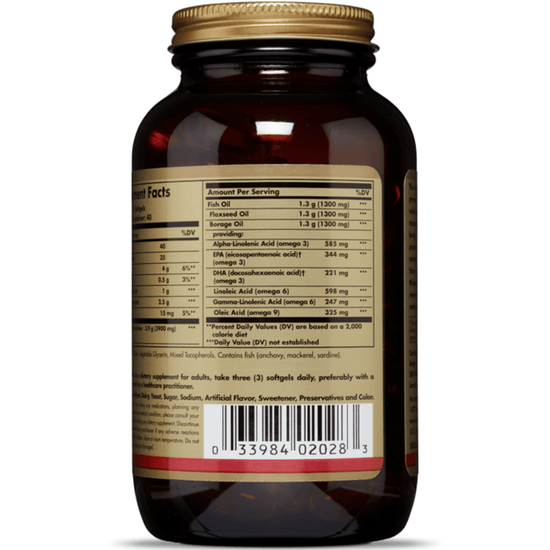 Solgar EFA 1300 mg Omega 3-6-9 - Puro Estado Fisico