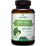 Zazzee DIM 300 mg + Broccoli and Bioperine - 100 Cápsulas Vegetales - Puro Estado Fisico
