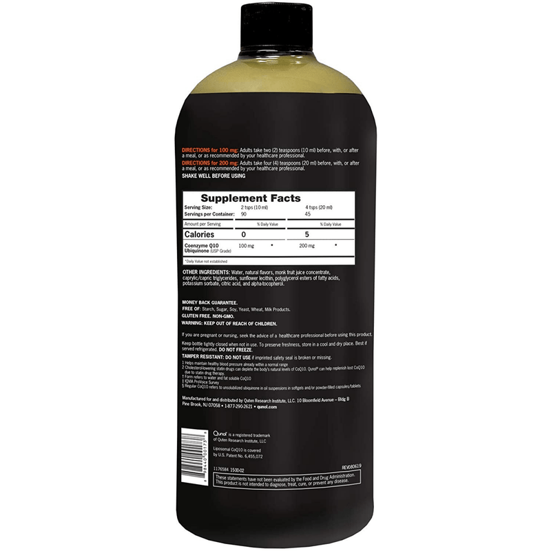 Qunol Liquid CoQ10 100mg - Naranja Piña - Puro Estado Fisico