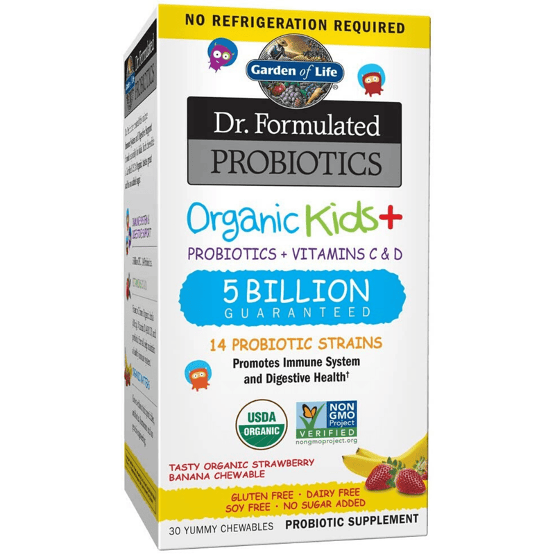 Formulated Probiotics Organic Kids - 30 Tabletas Masticables - Puro Estado Fisico