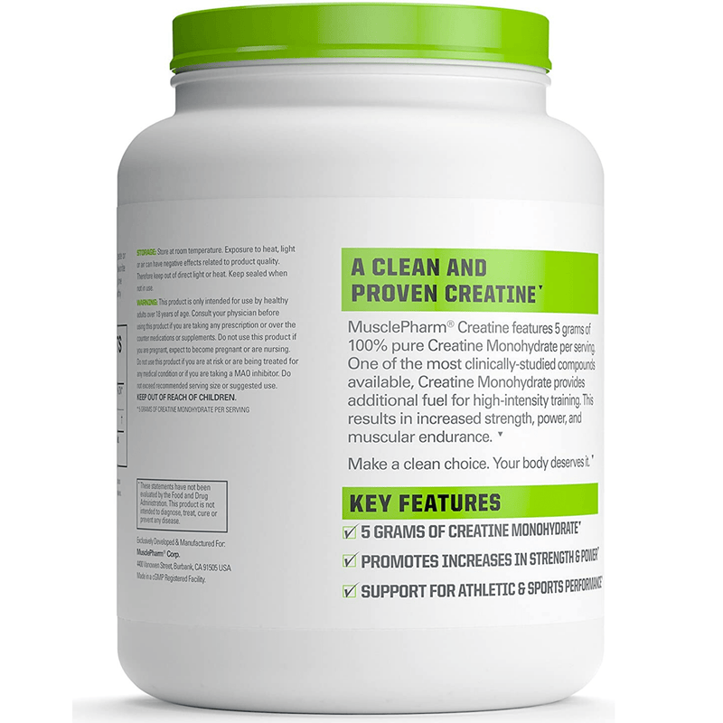 MusclePharm Creatine - Sin Sabor - Powder - Puro Estado Fisico