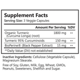 Nature's nutrition Turmeric Curcumin with BioPerine - 240 Capsulas de Origen Vegetal - Puro Estado Fisico