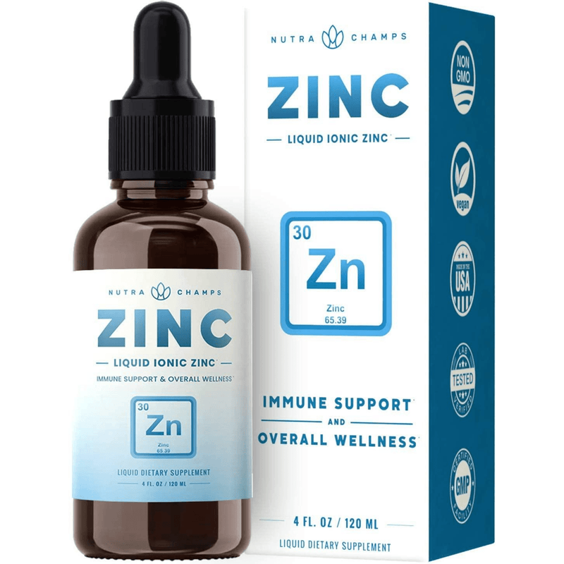 NutraChamps Ionic Zinc - 120 ml - Puro Estado Fisico