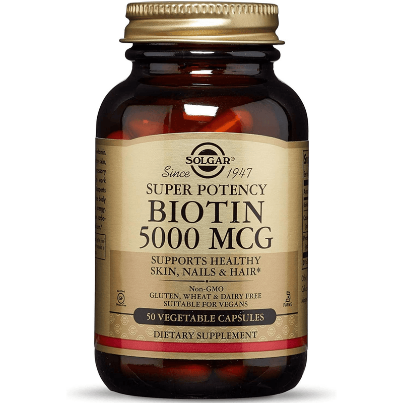Solgar Biotina 5,000 mcg - Puro Estado Fisico