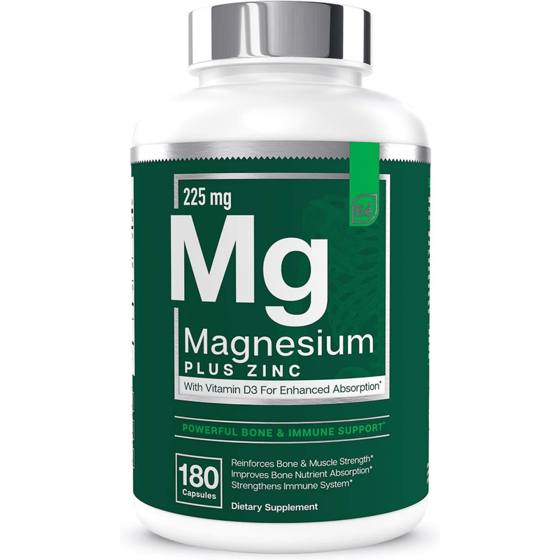 Essential Elements MG Magnesium plus Zinc with D3 - 180 Cápsulas - Puro Estado Fisico