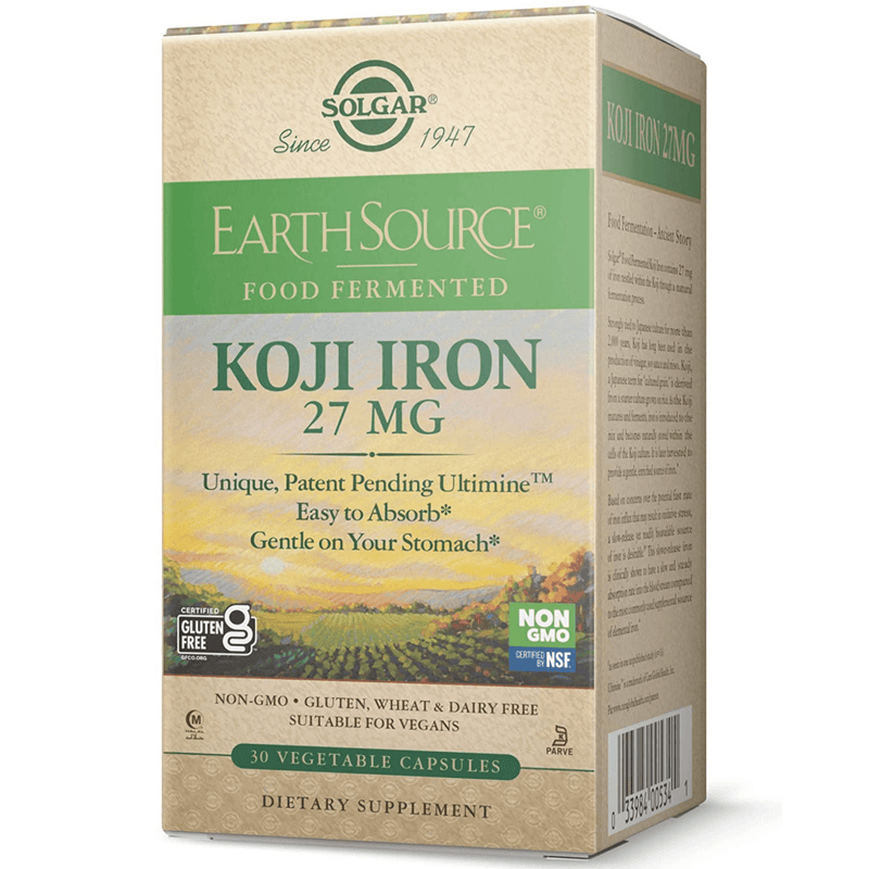Solgar Earth Source Koji Iron 27 mg - Puro Estado Fisico