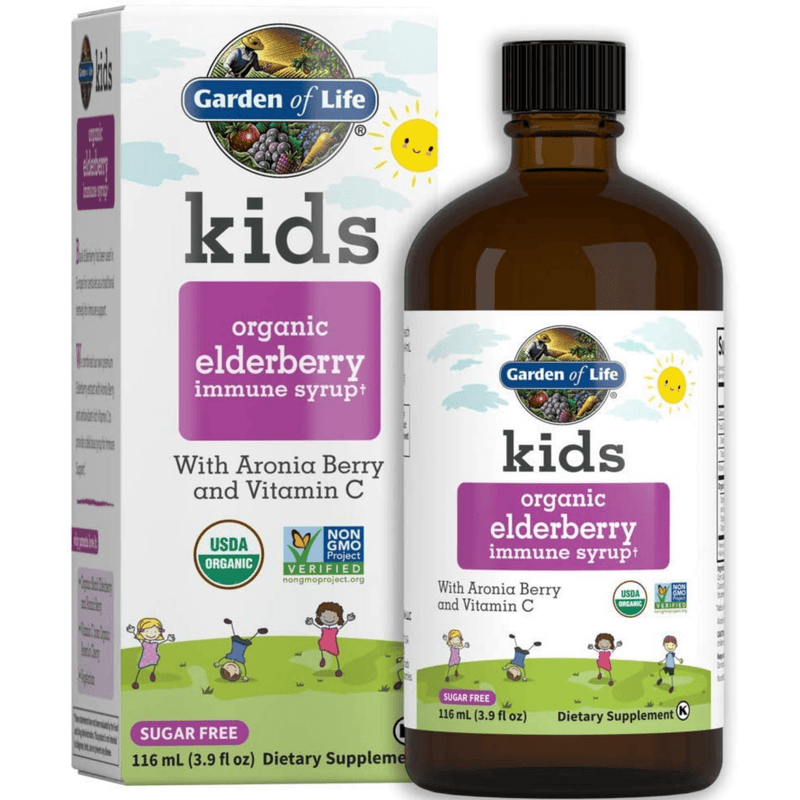 Garden of Life Kids Organic Elderberry Immune Syrup - 116 ml - Puro Estado Fisico