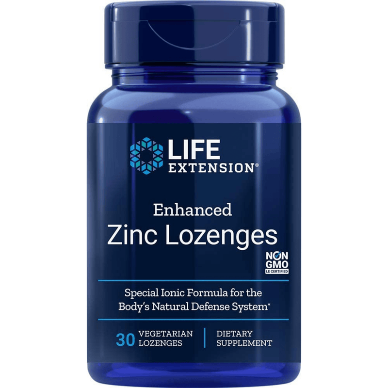 Life Extension Enhanced Zinc Lozenges - 30 Pastillas Vegatarianas - Puro Estado Fisico