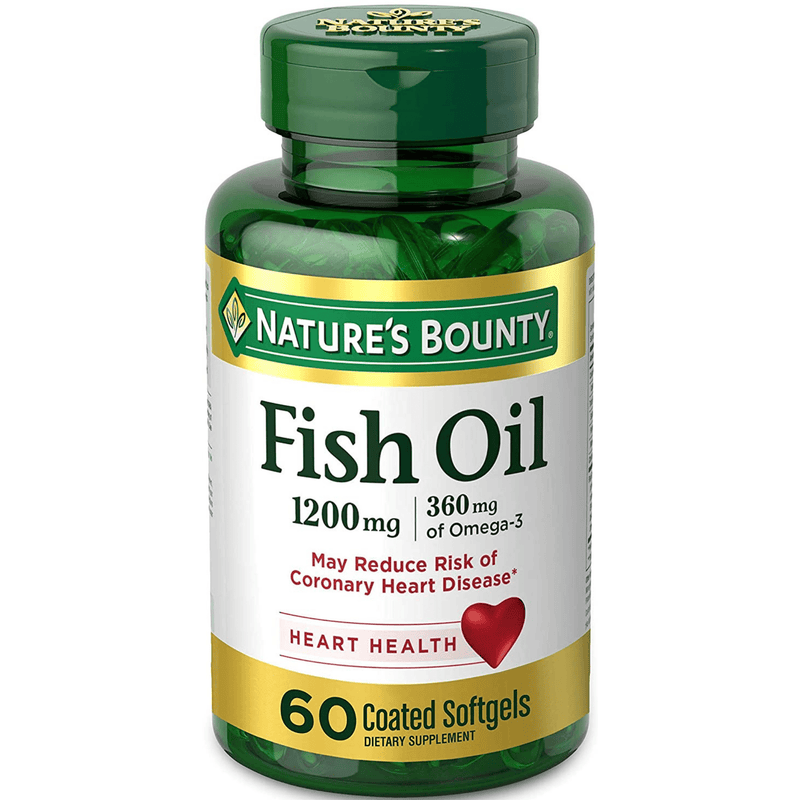 Nature’s Bounty Fish Oil 1200 mg - 60 Cápsulas Blandas - Puro Estado Fisico