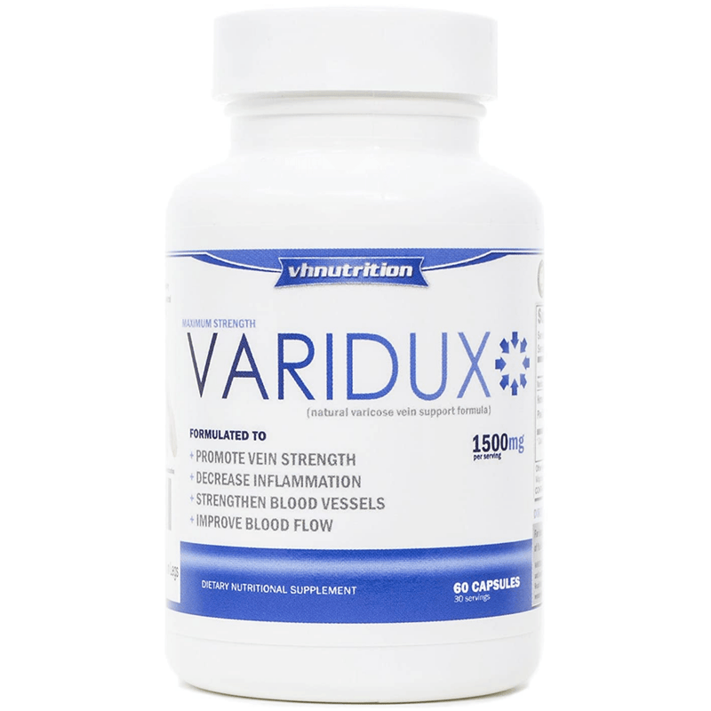 VH Nutrition Varidux Natural Varicose Vein Support Formula 1500mg - 60 Cápsulas - Puro Estado Fisico