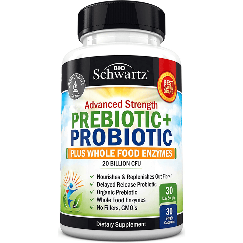 BioSchwartz Prebiotic + Probiotic - 30 Cápsulas Vegetales - Puro Estado Fisico